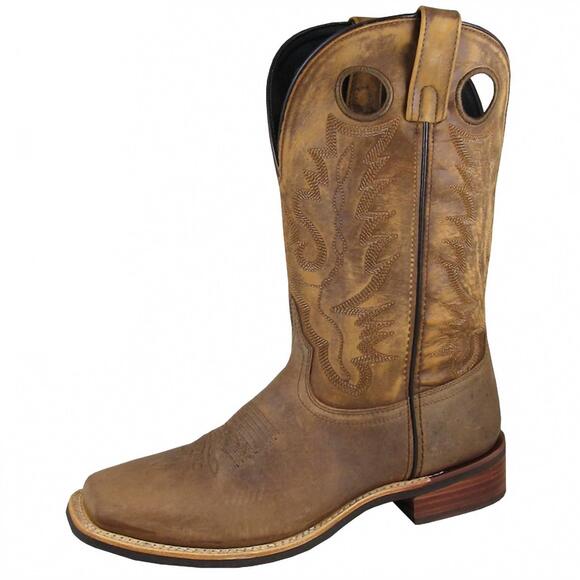NEW SMOKY MOUNTAIN BOOTS men's timber western boots in brown distress